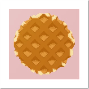 Belgian waffle pixel art food design Posters and Art